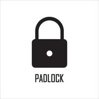 Padlock icon logo vector design