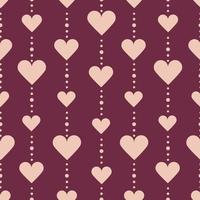 Hearts vector abstract seamless pattern