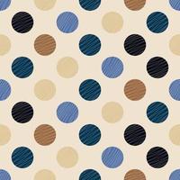 Colorful polka dot pattern vintage style vector