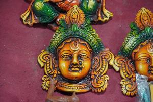 wooden handmade goddess durga image hd. photo