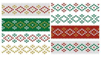 Seamless Christmas border. Scandinavian pattern for website banner or greeting card. Holiday flyer element vector