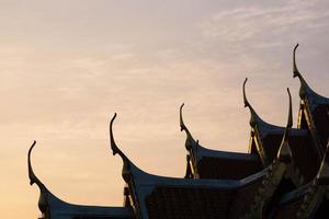 Temple roof in the morning photo