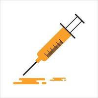 syringe icon logo vector design