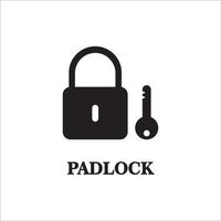 Padlock icon logo vector design