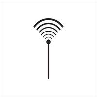 diseño de vector de logotipo de icono de antena wifi