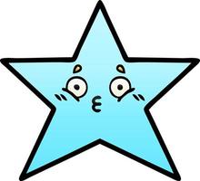 gradient shaded cartoon star fish vector