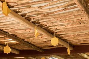 origami decoration hanging udner the ceiling in oriental room photo