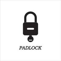 Padlock icon logo vector design