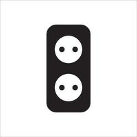 electric socket icon logo vector design