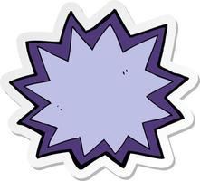 sticker of a cartoon explosion vector