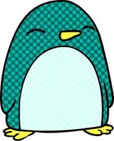 cartoon doodle of a cute penguin vector