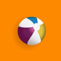 Vector decorations of beach object. beach ball