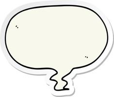 sticker of a cartoon speech bubble vector