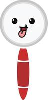 flat color retro cartoon magnifying glass vector