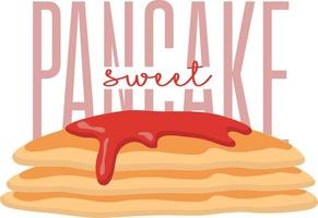 Background Vector illustration sweet pancake symbol set isolated on white background