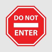 Warning and stop sign design vector