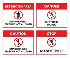 Warning and stop sign design vector