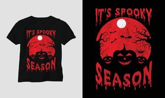 plantilla de camiseta especial de halloween su temporada espeluznante vector