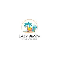 plantilla de logotipo de playa vector