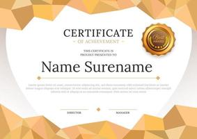 Certificate elegant elements template vector