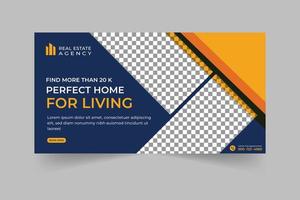 real estate web banner ad design for business advertising vector