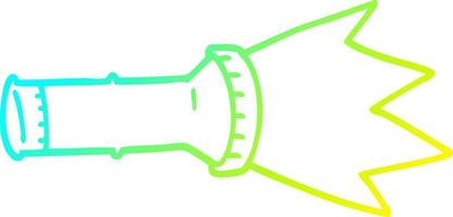 cold gradient line drawing cartoon torch vector