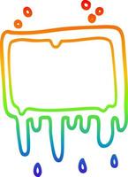 rainbow gradient line drawing cartoon bloody banner vector