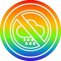 no bad weather circular in rainbow spectrum vector