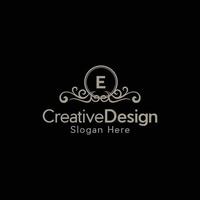 Letter E Ornament Luxury Monogram Logo vector