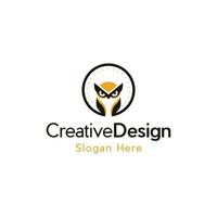 logotipo creativo simple pájaro búho vector