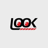 Eye Look Brand Text Creative Logo vector