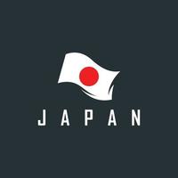 Flag Of Japan Simple Modern Logo vector