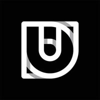 Letter UD Line Geometric Modern Logo vector