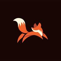 saltar foxy logotipo creativo moderno vector