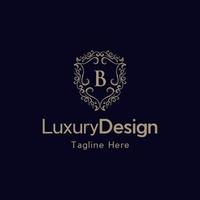 Letter B Luxury Ornament Monogram Logo vector