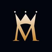 Letter M Crown Luxury Creative Logo vector