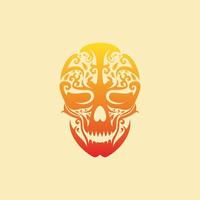 Skull Ornamental Illustration Logo vector