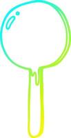 cold gradient line drawing cartoon lollipop vector