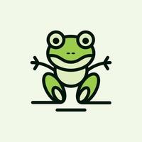 Frog Jumping Illustration Logo vector