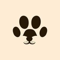 Dog Paw Simple Illustration Logo vector