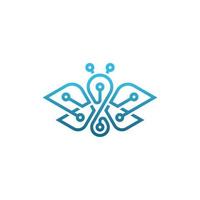Bug Circuit Technology Simple Logo vector