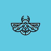 Bug Circuit Technology Modern Logo vector