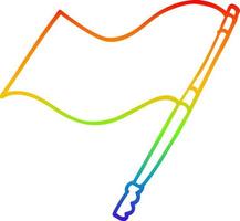 rainbow gradient line drawing cartoon flag vector