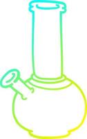 cold gradient line drawing cartoon bong vector