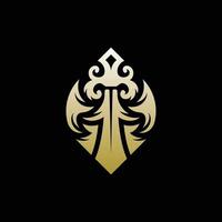 Sword Ornament Luxury Abstract Logo vector