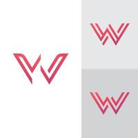 w diseño de logotipo y plantilla. letras creativas basadas en iniciales de icono w en vector. vector