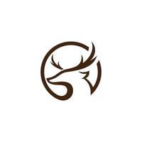vector de diseño de logotipo creativo de cabeza de ciervo