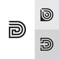 D Logo Design and template. Creative D icon initials based Letters in vector. vector