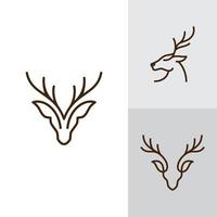 Deer head creative logo design vector