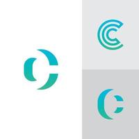 c diseño de logotipo y plantilla. letras creativas basadas en las iniciales del icono c en el vector. vector